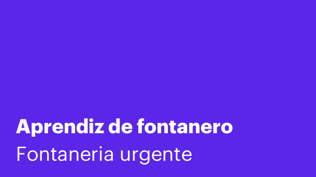 Aprendiz de fontanero