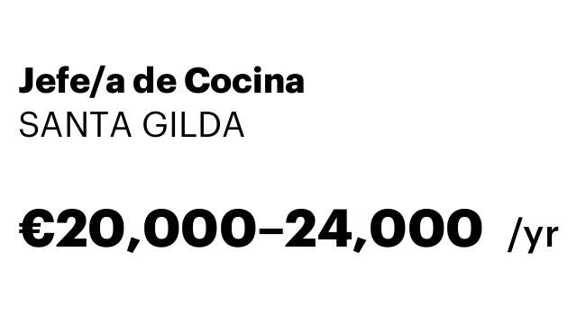 Jefe/a de Cocina