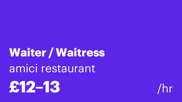 Waiter / Waitress