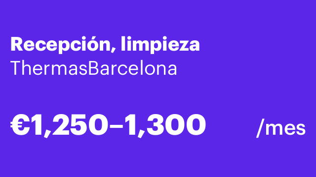 Recepción, limpieza