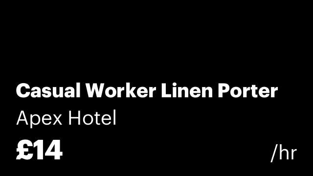 Casual Worker Linen Porter