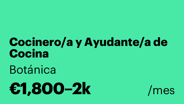 Cocinero/a y Ayudante/a de Cocina