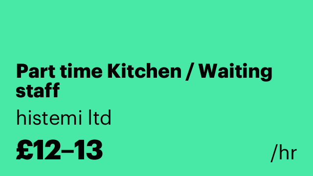 Part time Kitchen / Waiting staff