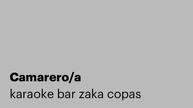 Camarero/a