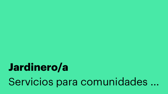 Jardinero/a