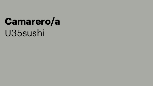 Camarero/a