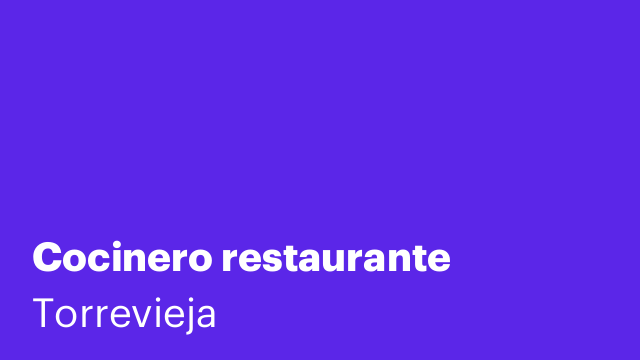 Cocinero restaurante