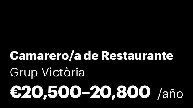 Camarero/a de Restaurante