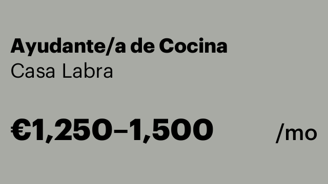 Ayudante/a de Cocina