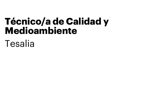 Técnico/a de Calidad y Medioambiente
