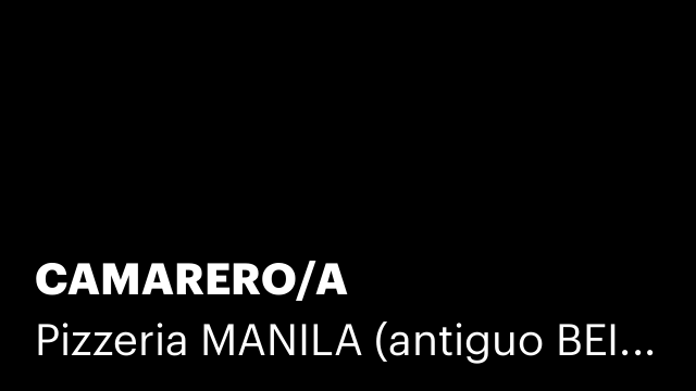 CAMARERO/A