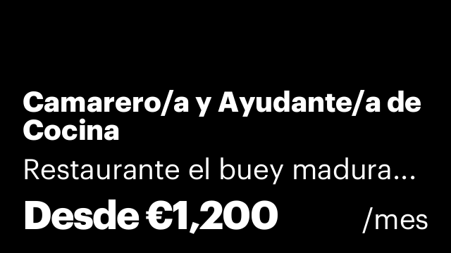 Camarero/a y Ayudante/a de Cocina