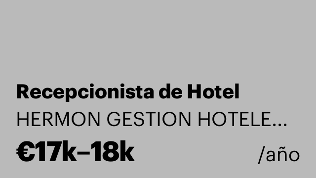 Recepcionista de Hotel