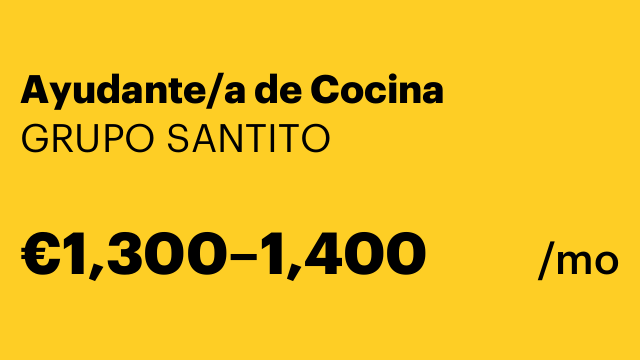 Ayudante/a de Cocina
