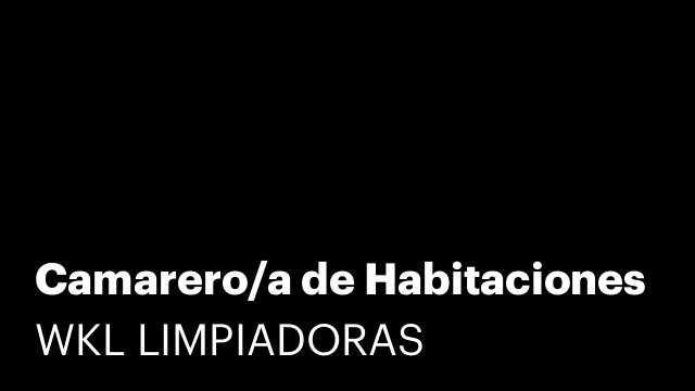 Camarero/a de Habitaciones