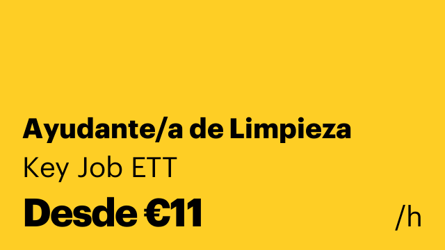 Ayudante/a de Limpieza