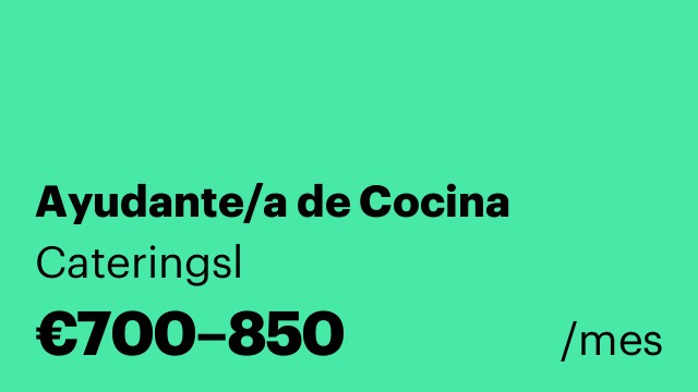 Ayudante/a de Cocina