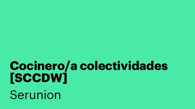 Cocinero/a colectividades [SCCDW]