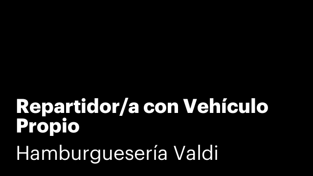 Repartidor/a con Vehículo Propio