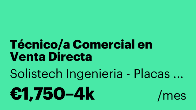 Técnico/a Comercial en Venta Directa