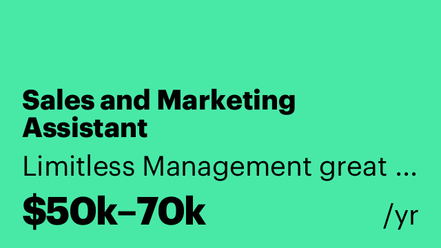 Sales and Marketing Assistant