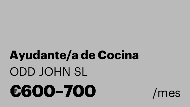 Ayudante/a de Cocina