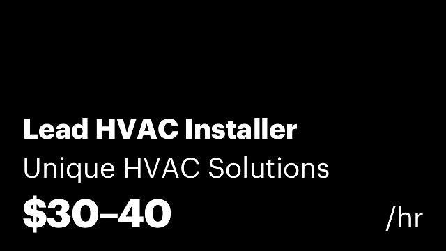 Lead HVAC Installer