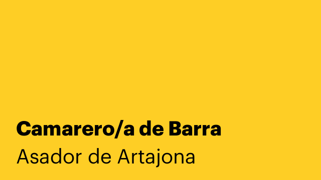 Camarero/a de Barra