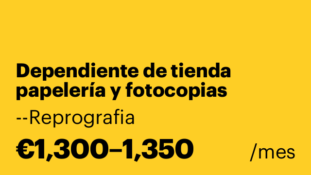 Dependiente de tienda papelería y fotocopias