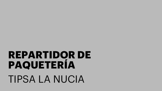 REPARTIDOR DE PAQUETERÍA