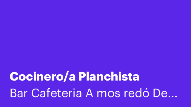 Cocinero/a Planchista
