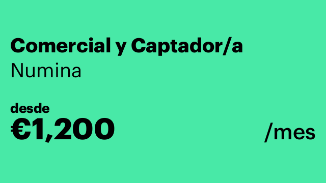 Comercial y Captador/a