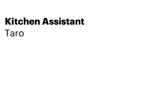 Kitchen Assistant