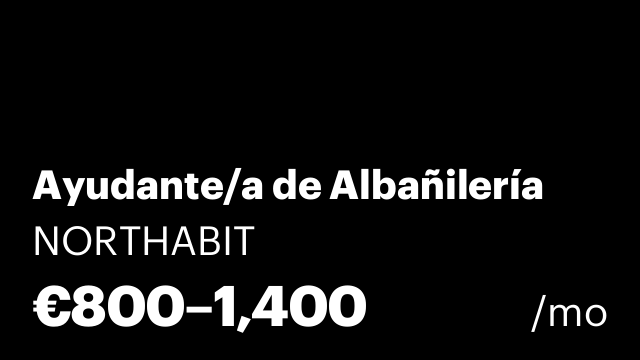 Ayudante/a de Albañilería