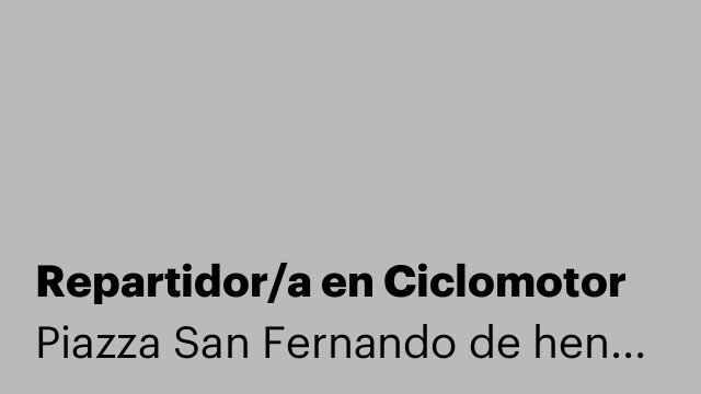 Repartidor/a en Ciclomotor