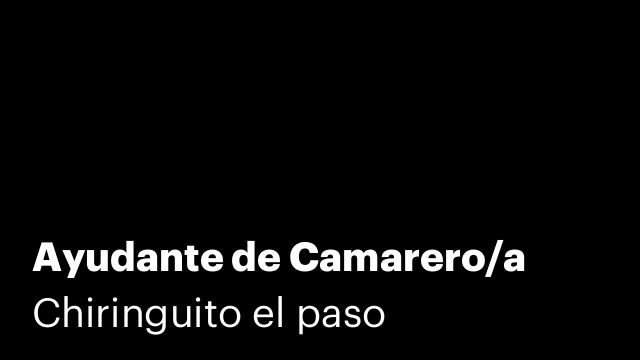 Ayudante de Camarero/a