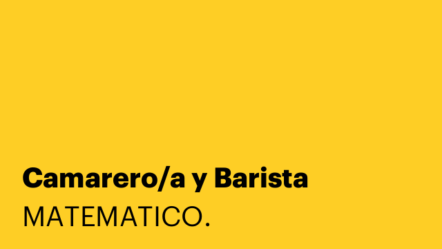 Camarero/a y Barista