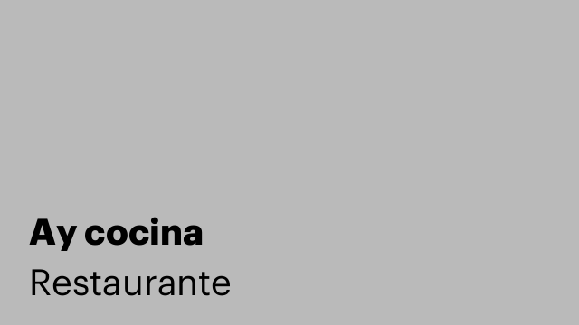 Ay cocina