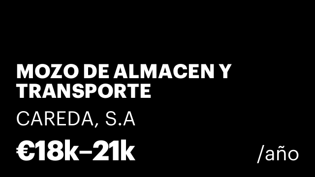 MOZO DE ALMACEN Y TRANSPORTE