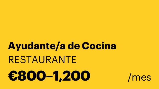 Ayudante/a de Cocina
