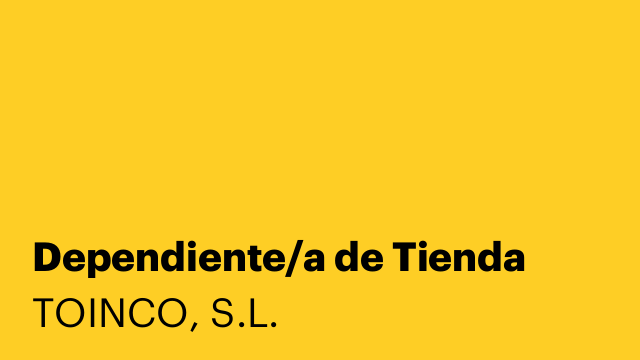 Dependiente/a de Tienda