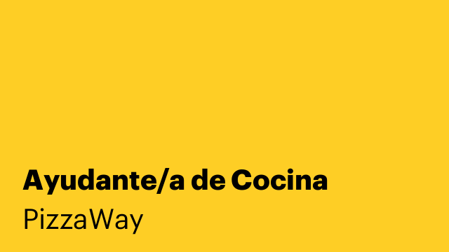 Ayudante/a de Cocina