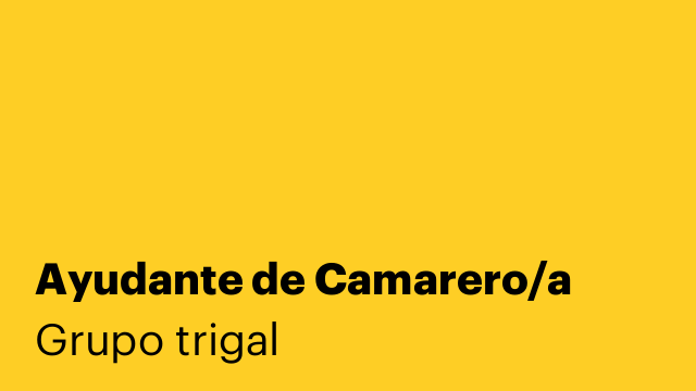 Ayudante de Camarero/a