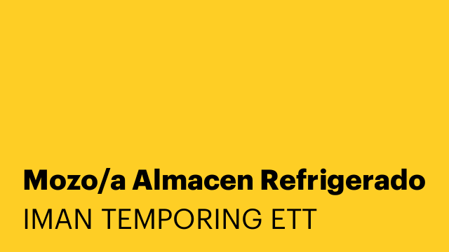 Mozo/a Almacen Refrigerado