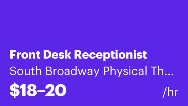 Front Desk Receptionist