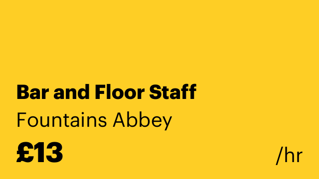 Bar and Floor Staff