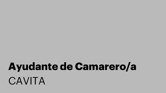 Ayudante de Camarero/a