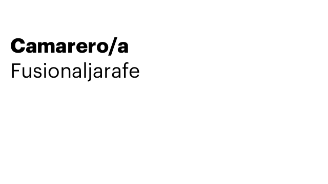 Camarero/a