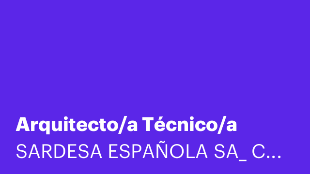 Arquitecto/a Técnico/a