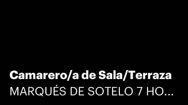 Camarero/a de Sala/Terraza